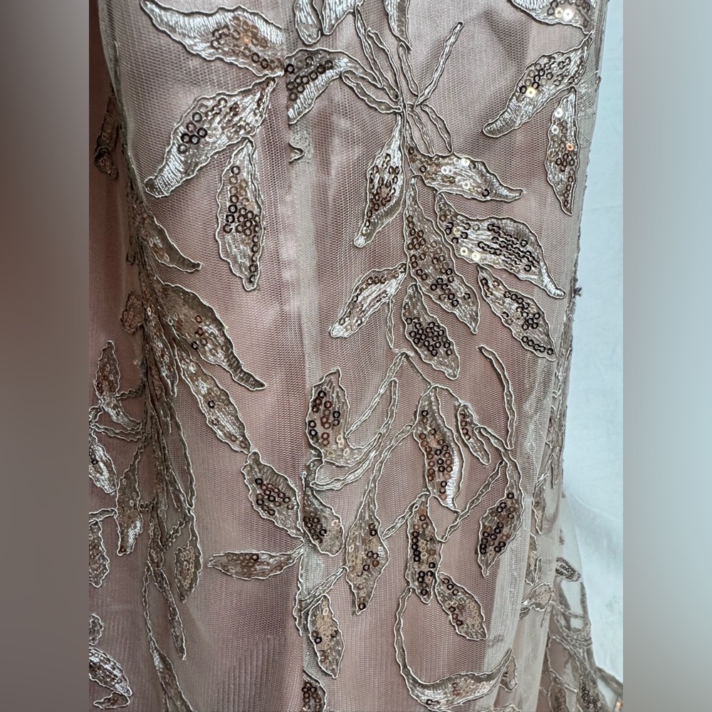 Brianna Womens 14W Sequin Embroidery Long Evening Dress Formal New - Picture 7 of 9